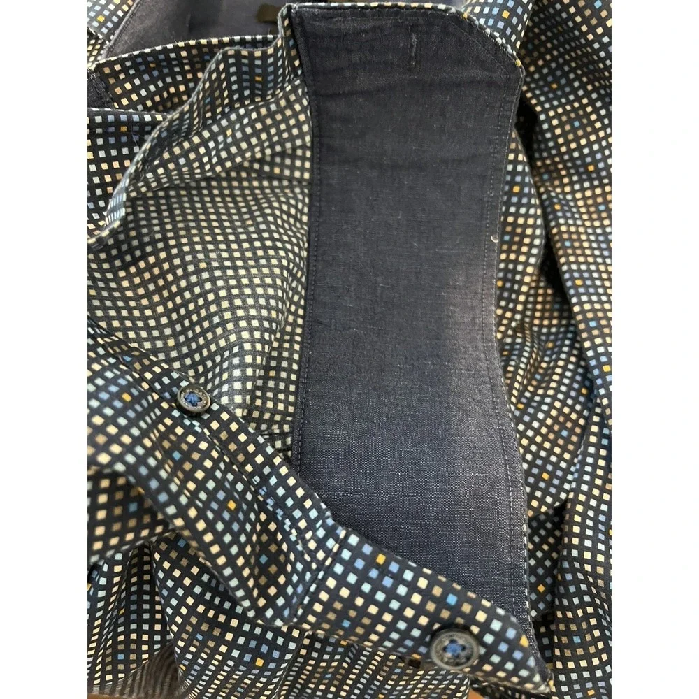 Bugatchi Shaped Fit Men's Casual Shirt Size L Long Sleeve 100%‎ Cotton